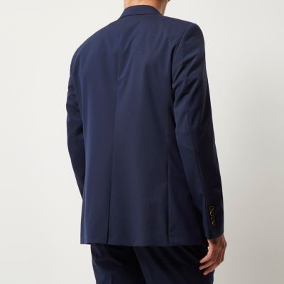 Dark blue tailored suit jacket
